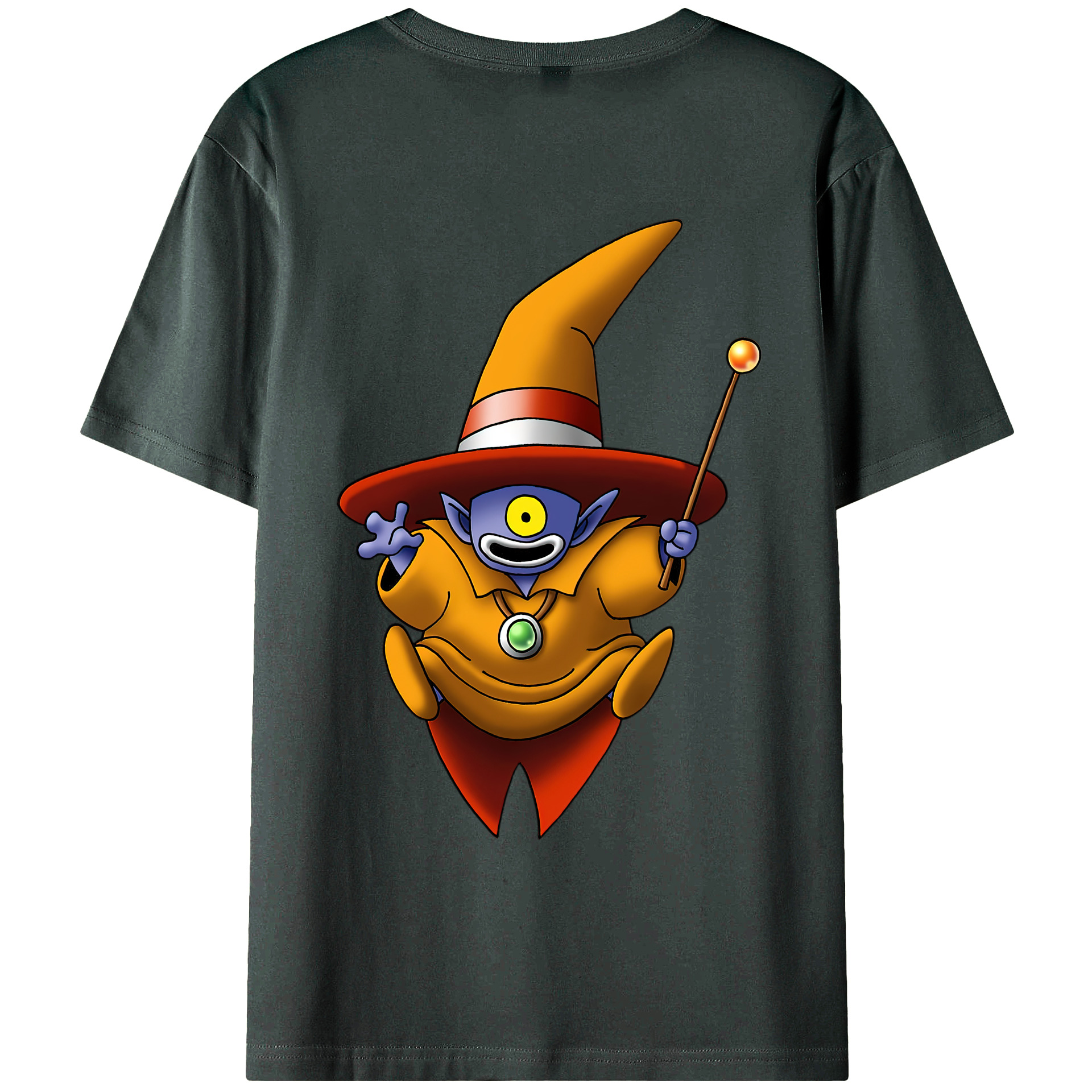 （画像用） ドラゴンクエスト Doragon Kuesuto Dragon Quest 綿100％ メンズ半袖Tシャツ（バックプリント） 通気性